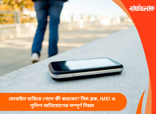মোবাইল হারিয়ে গেলে কী করবেন? সিম ব্লক, IMEI ও পুলিশ অভিযোগের সম্পূর্ণ নিয়ম