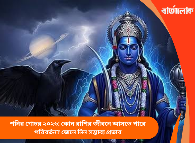শনির গোচর ২০২৬: কোন রাশির জীবনে আসতে পারে পরিবর্তন? জেনে নিন সম্ভাব্য প্রভাব